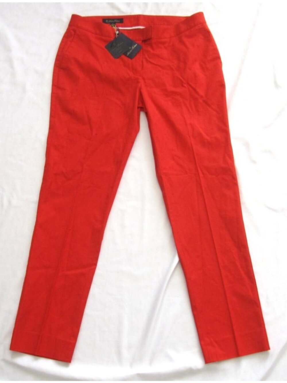 New Brooks Brothers Red Chino Pants Women Advantage Stretch Twill Preppy Career